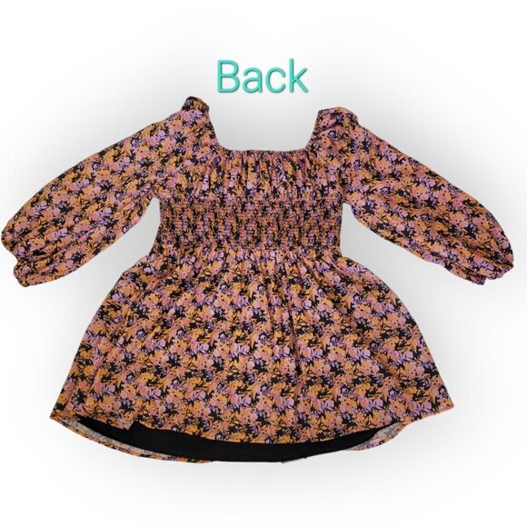 WRAY NYC Smocked Floral Midi Dress Plus Size 4X Puff Sleeve Curvy Fit - Picture 4 of 11